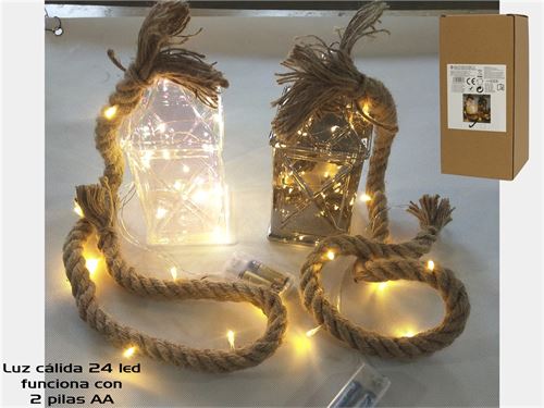 LAMPADA 24LED ROPE 2SORT 10X19CM/1MT