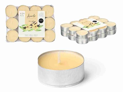 10937 CONJ 24 VELAS TEALIGHTS BAUNILHA