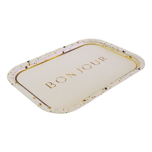 13325966 TABULEIRO DE METAL BEGE 28.5X40 CM
