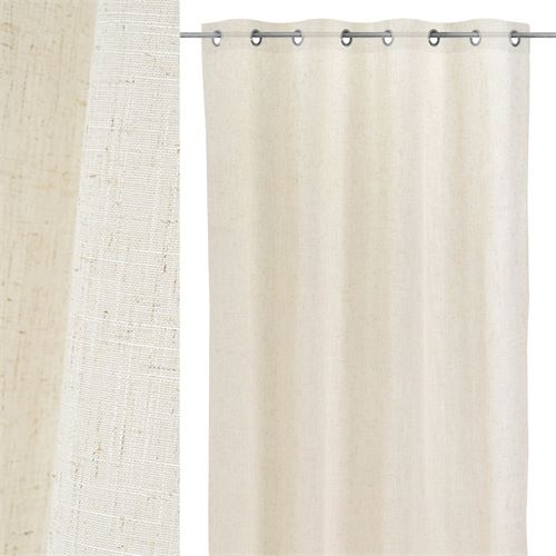 805894 CORTINA POLY-LINEN TINGIDO CROPS NATURAL 140 X 260 CM