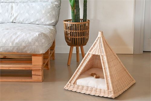 CAMA MASCOTE RATTAN 45X45X45 NATURAL