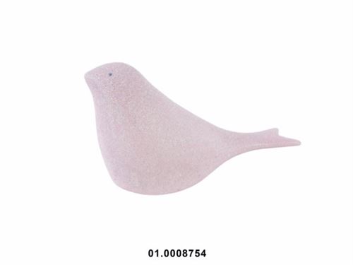 8754 PÁSSARO CERÂMICA  ROSA 19X8X11CM