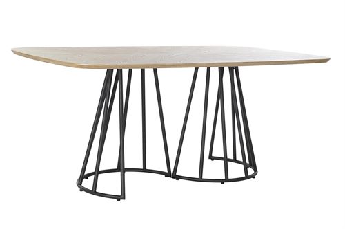 MB-192044 MESA COMEDOR MDF METAL 180X100X76 NEGRO
