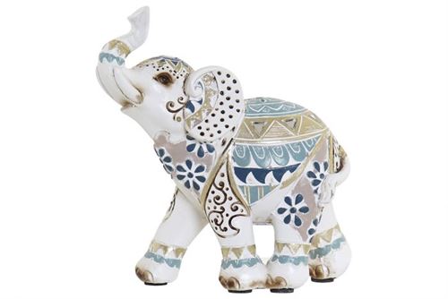 FIGURA RESINA 11,5X5X12 ELEFANTE BRANCO