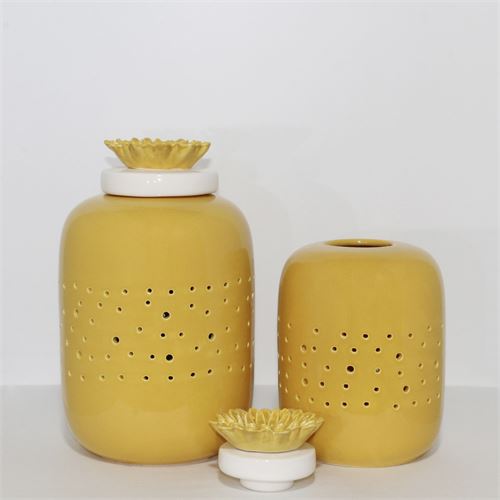 C98C POTE BOLERO AMARELO CERAMICA  29CM