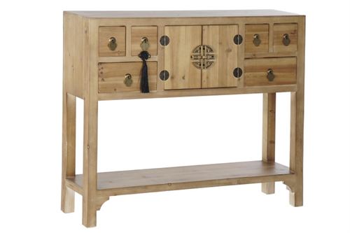 MB-194145 CONSOLA DE ABETO MDF 96X24X79 NATURAL ORIENTAL