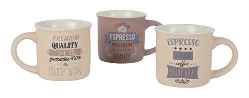 00573 CHAVENA CAFÉ SET3 100ML VINTAGE MARRON