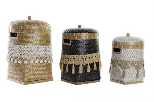 DC-194467 CESTA SET 3 BAMBU 35X35X51 NATURAL