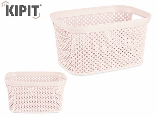 86632 CESTO ORG PL 3L ROSA 23 x 16,5 x 12,5 cm.