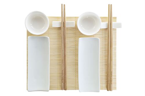 SUSHI SET 10 BAMBU CER MICA 28,5X19,5X3,3 NATURAL