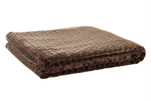 TX-185495 MANTA POLIESTER 150X200X2 250 GSM. BASIC CASTANHA