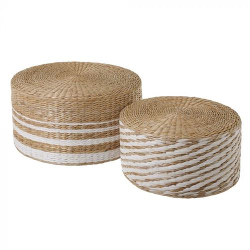 PUFF FIBRA SET2 58X29CM E 48X24CM