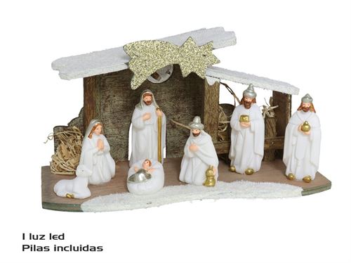 PRESEPIO 7 FIGURAS DEC. 26X12X14,5 CM