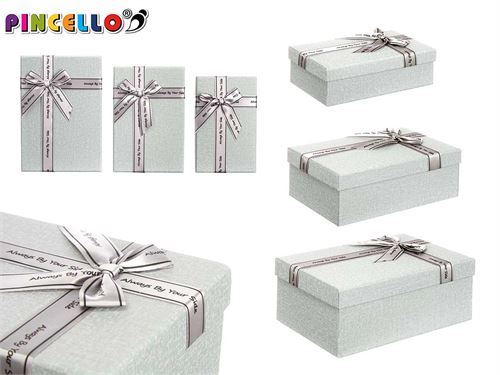 83289 CAIXA CARTAO RECTANGULAR CINZA SET3