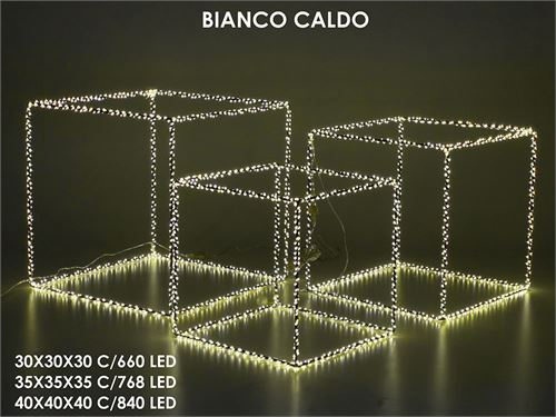 SET 3 CUBOS LUMINOSOS NATAL 2268 LED