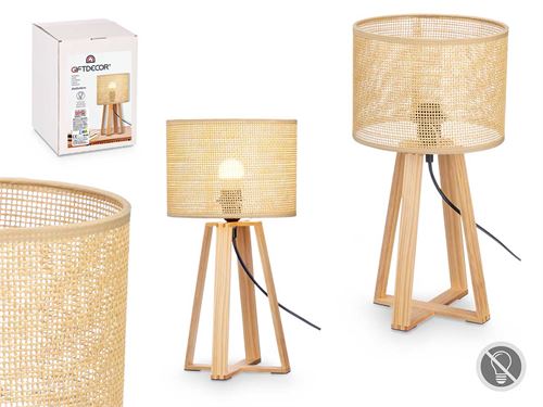60340 CANDEEIRO MESA NATURAL CILINDRO 45CM