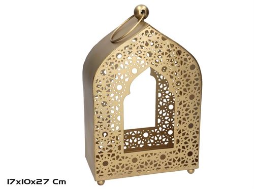 435909 PORTA VELA VANYA OURO 17X10X27CM