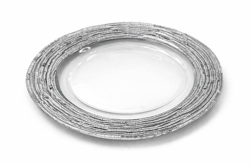 127034969 PRATO VIDRO PRATEADO 33CM