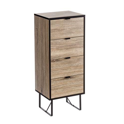 125887 MÓVEL 4 GAVETAS MDF-METAL 40 X 35 X 100 CM