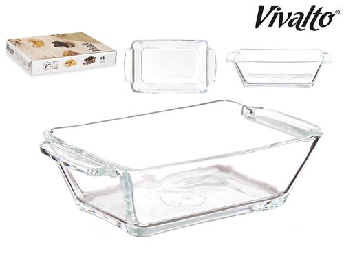 TAÇA VIDRO RECTANGULAR 6X150ML