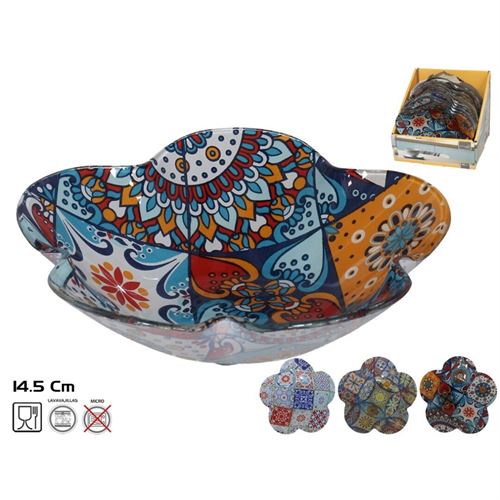 278957 TAÇA DE VIDRO 14,5X14,5CM 3 SORTIDO