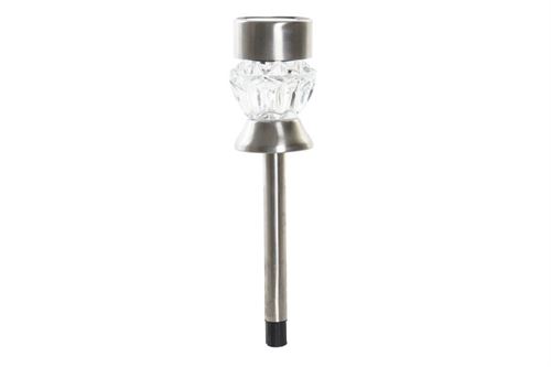 LA-192498 LÂMPADA SOLAR LED ALUMNIO 7X7X35 METALIZADO