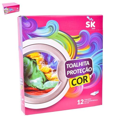 06618 TOALHITAS ANTI-TRANSF. COR P/ROUPA 12UNIDADES
