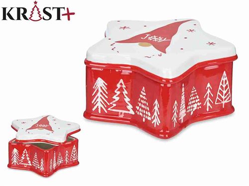 66950 CAIXA DE BOLACHAS GNOMO ESTRELA 17CM