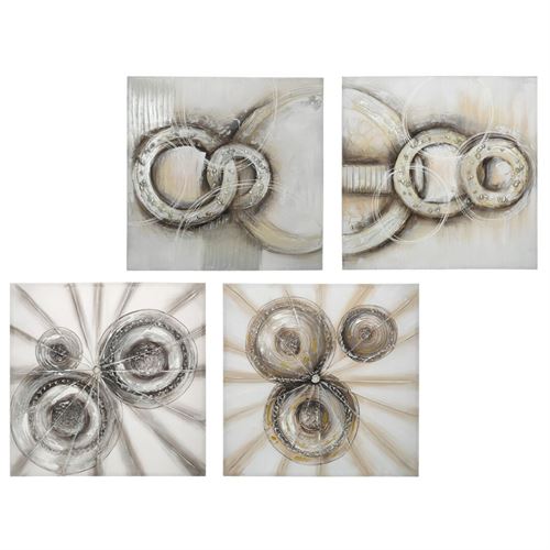13558 QUADRO CIRCULOS 80X80CM 4SORT