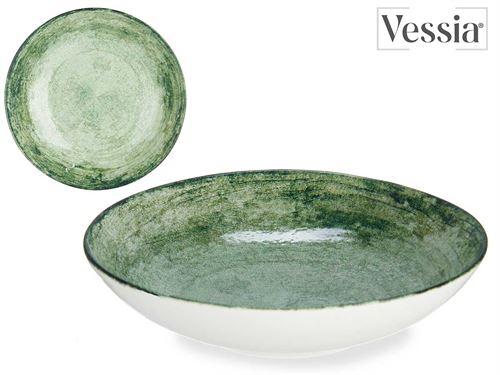 83766 PRATO PORCELANA FUNDO 21CM VERDE