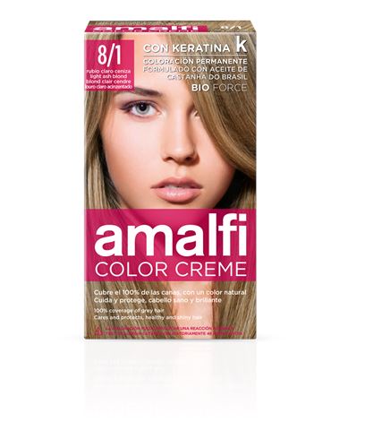 AMALFI COLOR CREME TINTA 8/1 RUBIO CINZA CLARO