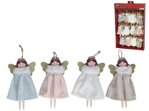 341903 PINGENTE ANJO NATAL SARA 15CM 4 STD