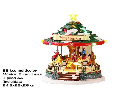 692654 CARROSEL  NATAL 25X24X26CM