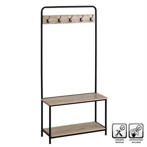 802670 ESTANTES COM CABIDES PB-METAL 80 X 32 X 171 CM