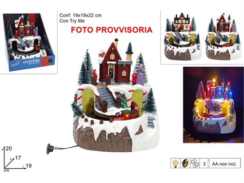 396705 ALDEIA NATAL COM LUZ MOV 22CM