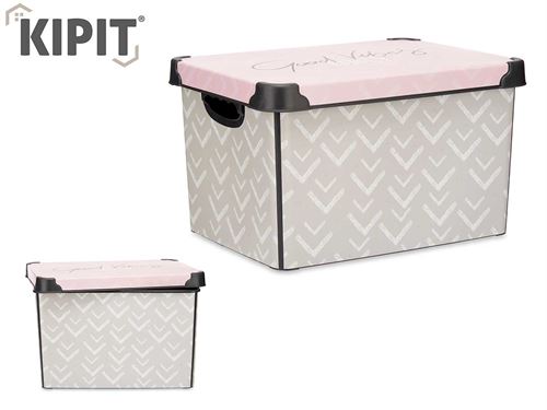 18629 CAIXA PLASTICO 22L VIBES COM PEGA 40 x 30 x 23,5 cm.