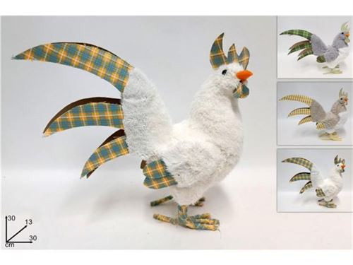 34113 GALINHA DECORATIVA 30CM 3 CORES