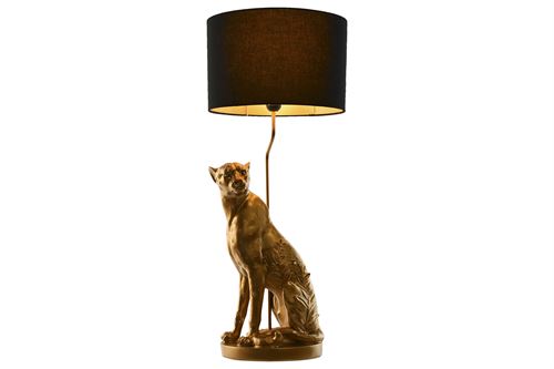 LA-214659 CANDEEIRO DE MESA RESINA 33X33X78,5 LEOPARDO