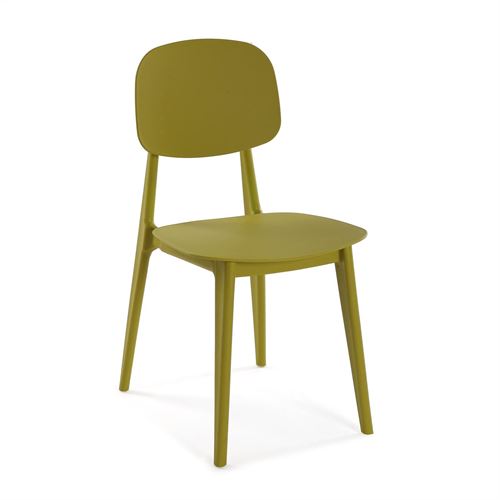 22020112 CADEIRA PLASTICO MOSTARDA 41,5X39,5X80CM