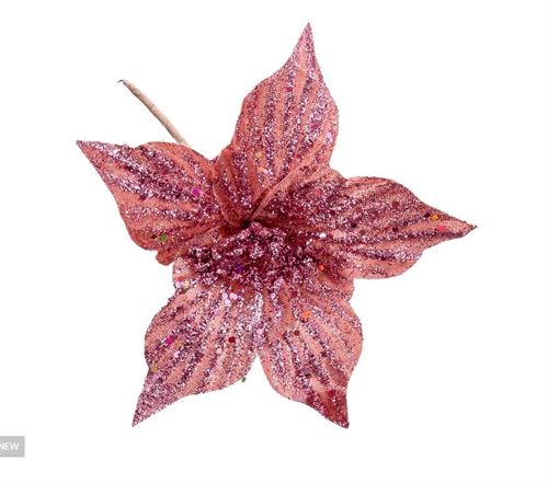 721923 FLOR NATAL TECIDO ROSA 22 X 30 CM