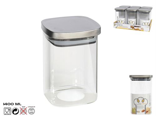 058894 FRASCO VIDRO TAMPA INOX 1400ML