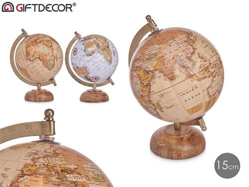 82790 GLOBO TERRESTRE 15CM 2SORTIDOS