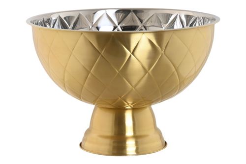 PC-214619 CHAMPANHEIRA INOX 40X40X23 MATE DOURADO
