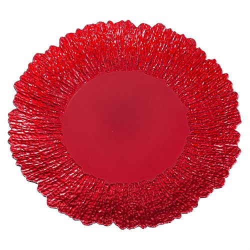 742047 PRATO INFERIOR REDONDO PP VERMELHO 33 X 1,50 X 33 CM