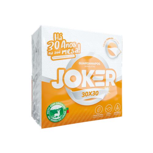 JOKER GUARDANAPO 30X30 PASTA SIMPLES 60M 60F