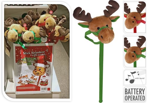 389000080 BRINQUEDO COM SOM STICK NATAL 90CM 2SORTIDOS
