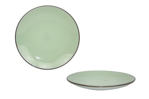 ASSIOR036 PRATO SOBREMESA 20CM ORION VERDE GRES