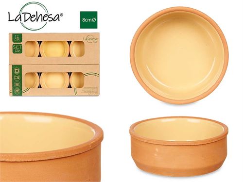 86541 SET 6 TAÇAS BARRO 12CM MOSTARDA