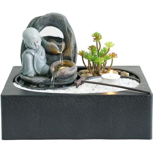 FONTE DE BUDDHA DECORATIVA 13x12x18cm