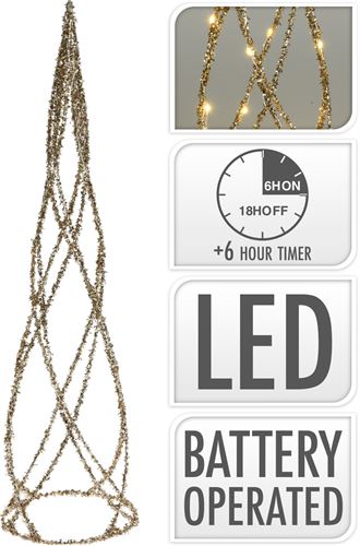 AMZ102070 CONE NATAL LUMINOSO OURO 60CM